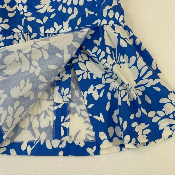 Vintage Sea Waves Summer Beach Tank Vibrant Blue White Resortwear Women’s 14 - Picture 11 of 13